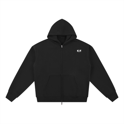 BLACK DOUBLE ZIP JACKET