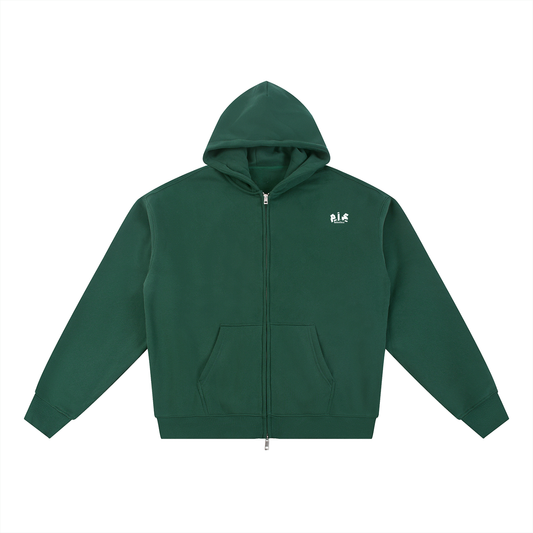 EDEN GREEN DOUBLE ZIP JACKET